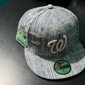 New Era Washington Nationals Light Blue Heathered 59FIFTY Fitted Hat
